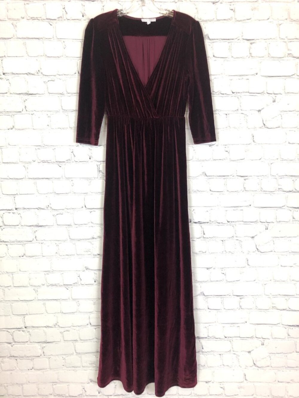 Baltic Born Sophia Velvet Maxi Dress Size S Mulberry